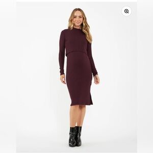 Ripe Maternity Ruby Rib Nursing Dress